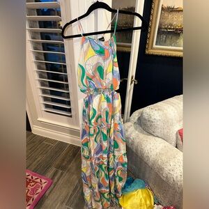 Vibrant Abstract Maxi Dress